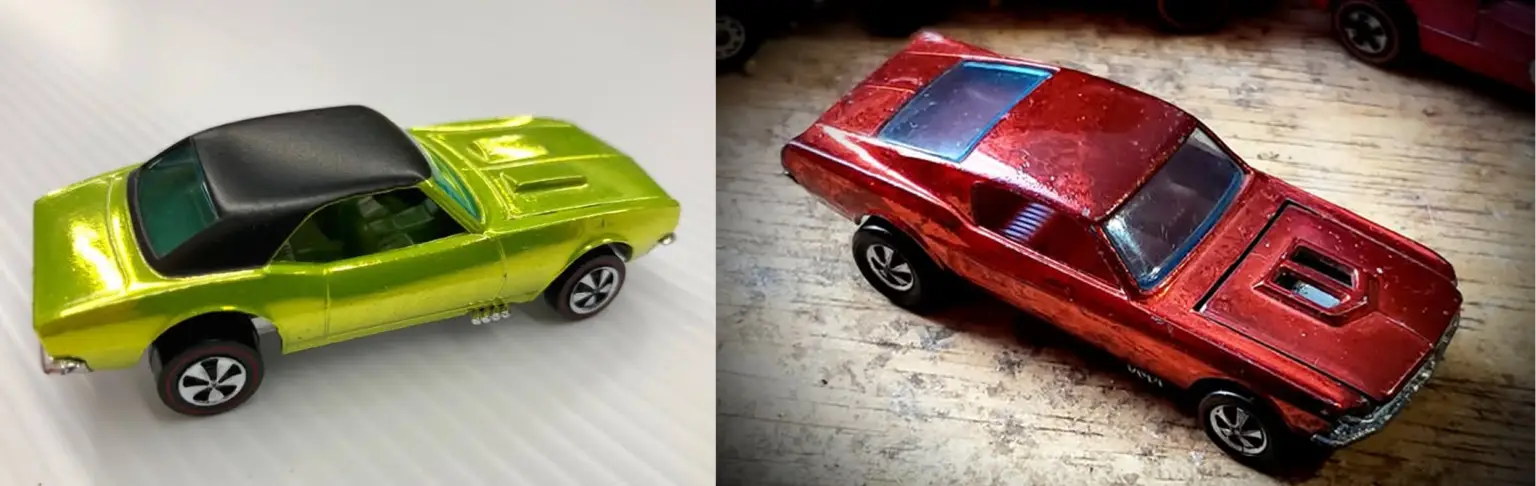 Hot Wheels Over Chrome Mustang & Custom Camaro
