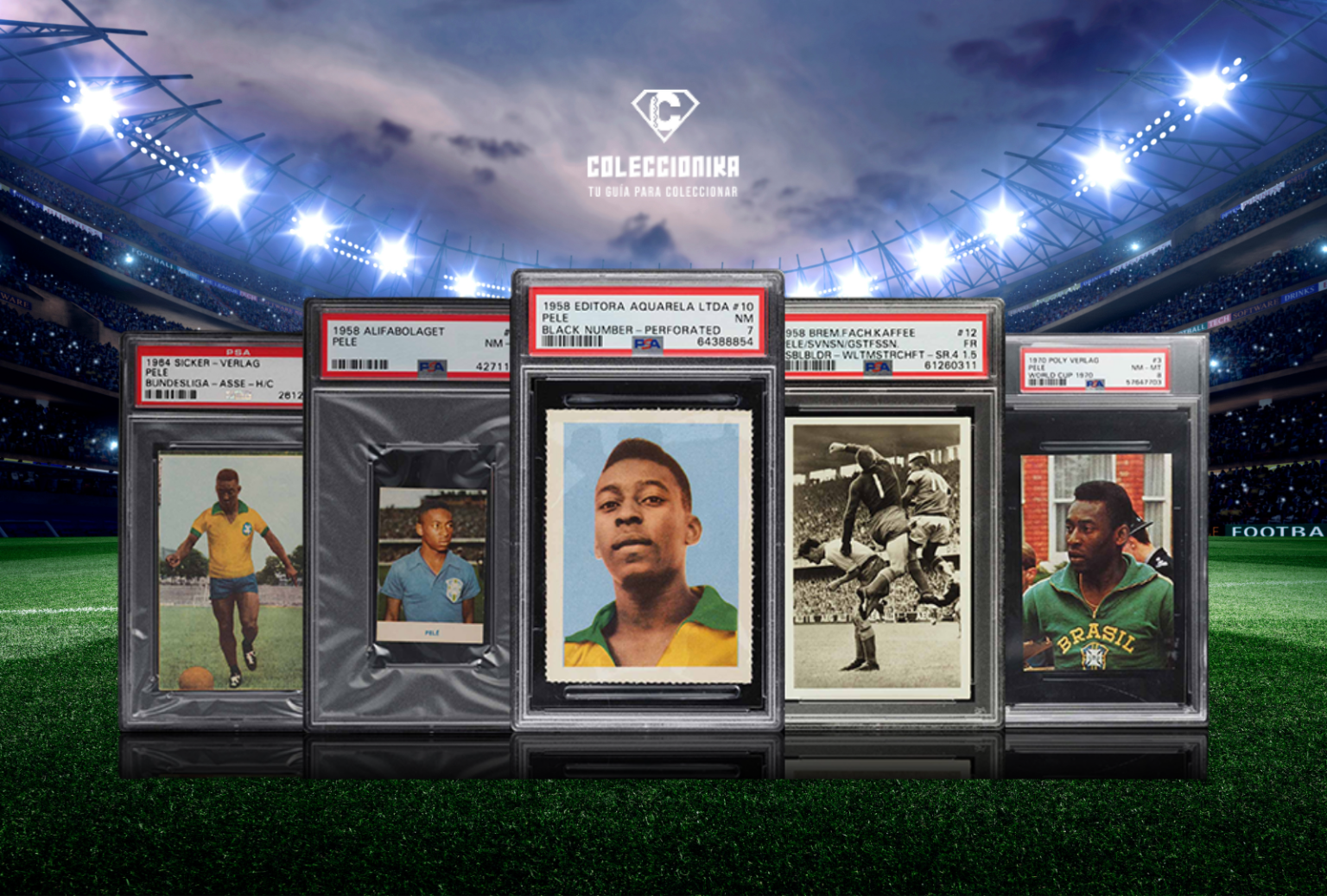 Tarjetas coleccionables de fútbol Pelé